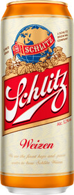 Пиво Schlitz Weizen пшеничное светлое пастеризованное нефильтрованное осветленное, 430мл