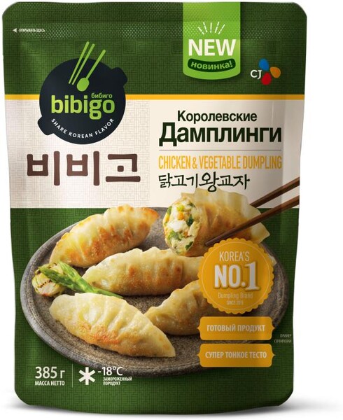 Дамплинги Bibigo Королевские с курицей, 385 г