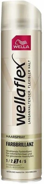 Лак для волос Wella WELLAFLEX Farbbrillianz, Сияние цвета, сильная фиксация, 250 мл., баллон