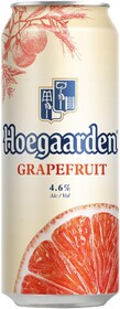 Пивной напиток Hoegaarden Grapefruit светлый нефильтрованный пастеризованный 450 мл., ж/б