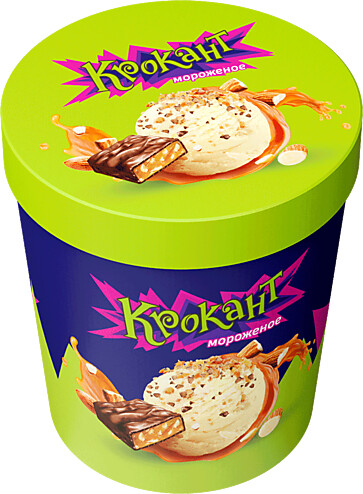 Пломбир «Крокант» с миндалем и карамельным кранчем, 260 г