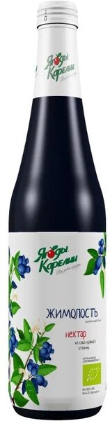 Нектар Ягоды Карелии Жимолость с мякотью без сахара 510 мл., стекло