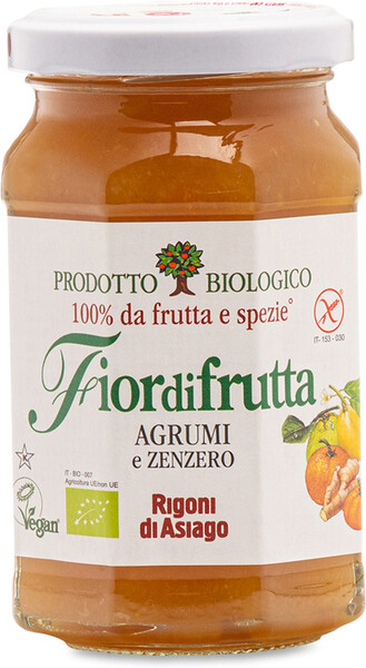 Конфитюр Fiordifrutta из цитрусовых с имбирем (без сахара) Rigoni  di Asiago Spa 260 г Италия