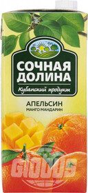 Напиток сокосодержащий Сочная долина Апельсин-манго-мандарин, 0,95 л
