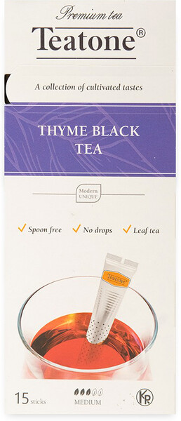 Чай Teatone черный с чабрецом в металл.стике 15шт/уп. 745