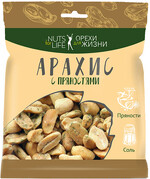 Арахис соленый с пряностями, обжаренный Nuts for life, 50 г
