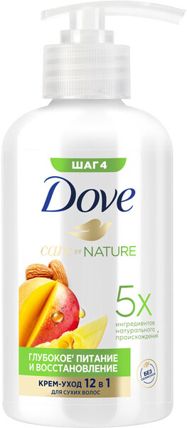 Крем-уход для волос Dove Глубокое питание и восстановление с ароматом манго, 280 мл