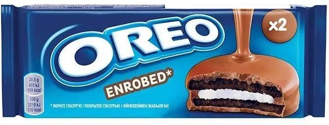 Печенье Oreo Enrobed в молочном  шоколаде 41 гр., флоу-пак
