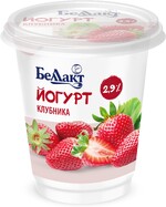 Йогурт Беллакт Клубника 2,9% 380 гр., стакан
