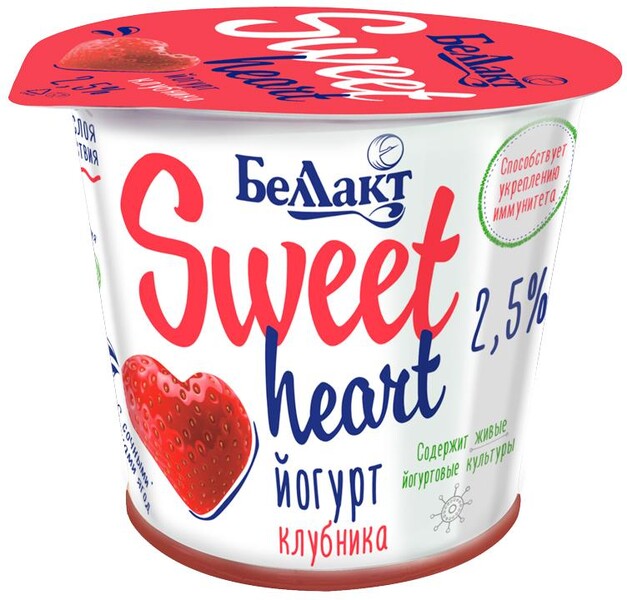 Йогурт Беллакт Клубника 2,5% 150 гр., стакан