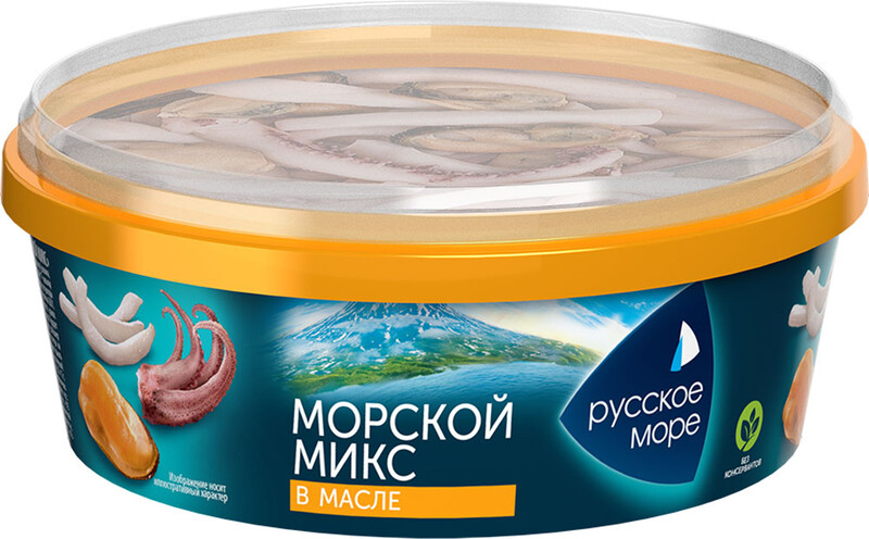 Коктейль из морепродуктов в масле Русское море 300г
