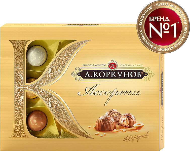 А.Коркунов молочный шоколад с цельным орехом 118г