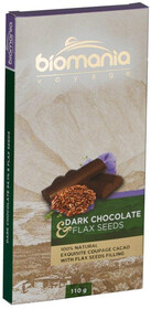 Темный шоколад “Biomania” с начинкой из пасты Урбеч семян льна  100гр