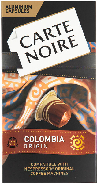 Кофе в капсулах Carte Noire Colombia Origin, 10 капсул