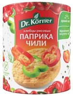 Хлебцы хрустящие Dr.Korner рисовые с паприкой и чили 80 гр., флоу-пак