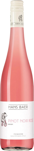 Вино Hans Baer Pinot Noir Rose ординарное розовое полусухое, 750мл