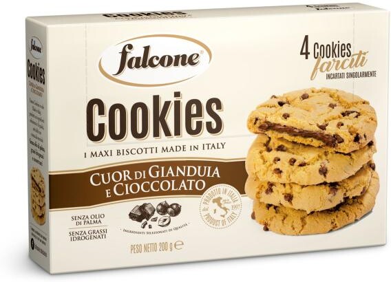 Печенье сахарное Falcone Cookies с ореховым кремом, Falcone 200 гр
