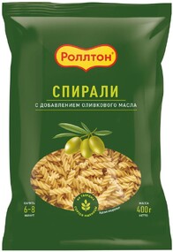 Макаронные изделия «Роллтон» Спирали с оливковым маслом, 400 г