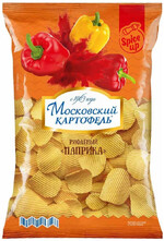 Чипсы Московский картофель рифленые со вкусом паприки, 130 г