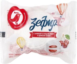 Зефир АШАН Красная птица с фруктовой начинкой с ароматом ванили, вес