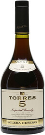Бренди «Torres 5 Solera Reserva», 0.7 л