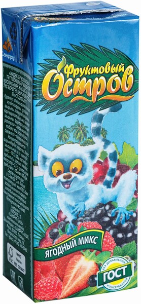 Сок Фруктовый остров ягодный микс, 200 мл., тетра-пак