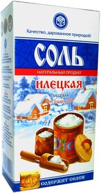 Соль Илецкая повареная пищевая, 650 гр., картон