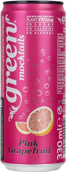 Напиток Green розовый грейпфрут безалкогольный газированный 330 мл., ж/б