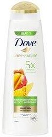 Шампунь для сухих волос Dove Care by Nature Глубокое питание и восстановление, 380 мл