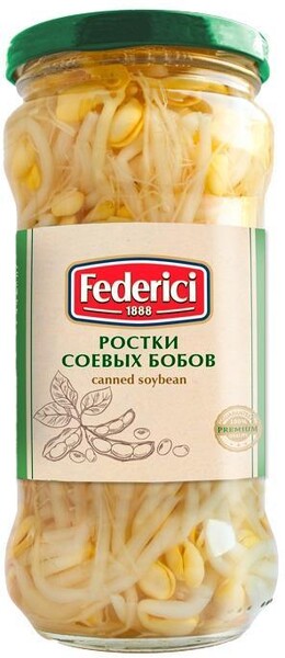 Ростки соевых бобов маринованные Federici, 330 г