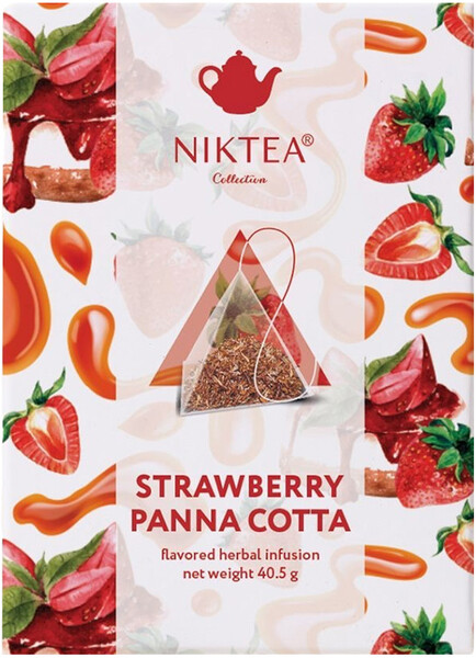 Чай травяной Niktea Клубничная панна-котта 15 пакетиков