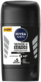 Дезодорант-антиперспирант стик NIVEA Черное и Белое Невидимый Clear, 50 мл