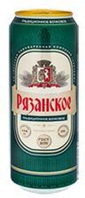 Пиво Рязанское традиционное бочковое, Хмелефф, 450 мл., ж/б