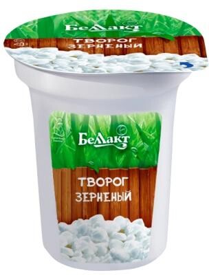 Творог зерненый Беллакт 5,0 % 380 гр., стакан