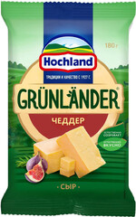Сыр Hochland Grunlander Чеддер 50% 180г