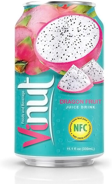 Vinut / Напиток сокосодержащий безалкогольный Vinut Сок Драгонфрут, 330 мл х 6 банок
