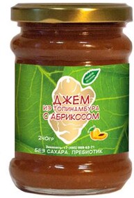 Джем из клубней топинамбура с абрикосом  240гр (ст/б) 1/6