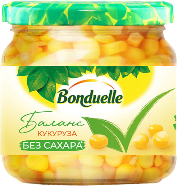 Кукуруза в зернах Bonduelle без сахара, 350 мл