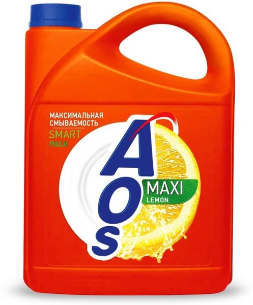 Средство для мытья посуды AOS Лимон 4.8 кг (с ароматом лимона)