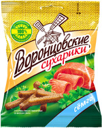 Сухарики ржано-пшеничные Воронцовские со вкусом семги 120 гр., флоу-пак