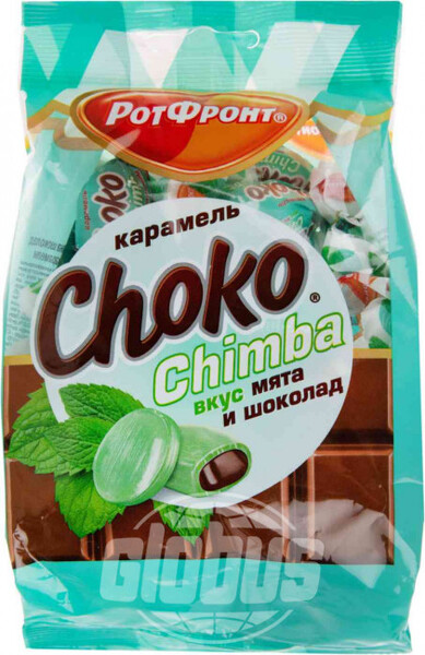 Карамель Рот Фронт Choko Chimba со вкусом мяты и шоколада, 200 г