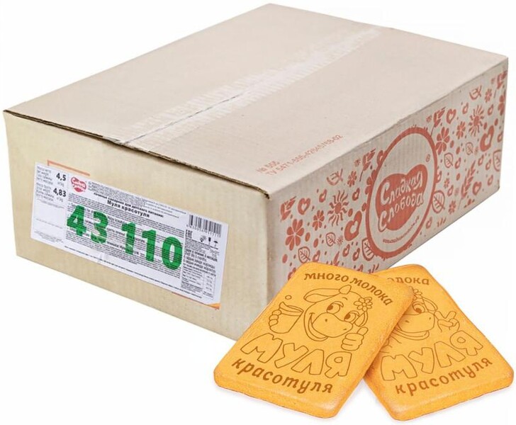 Печенье детское сахарное Муля красотуля Сладкая слобода