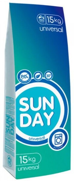 Стиральный порошок Sunday автомат универсальный 15 кг., флоу-пак