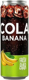 Напиток газированный Fresh Bar Кола Банан, 450 мл., ж/б