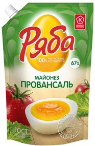 Майонез Провансаль 67% Ряба 630г