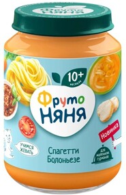 Пюре детское ФрутоНяня 190г спагетти Болоньезе