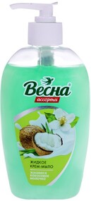Крем-мыло жидкое Весна жасмин и кокосовое молочко 280 г