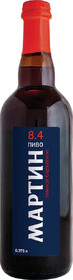 Пиво Мартин Бархатное темное фильтрованное 8.4 % алк., Россия, 0,375 л