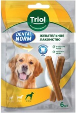 Лакомство для собак крупных пород Triol Dental Norm Палочки жевательные, 240 г