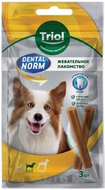 Лакомство для собак средних пород Triol Dental Norm Палочки жевательные, 75 г